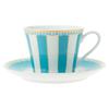 Noritake Чашка с блюдцем оба для кофе и Carnival Light Fine & (для чая), 250 куб. см, Синий, Фарфор, T002B/M-253