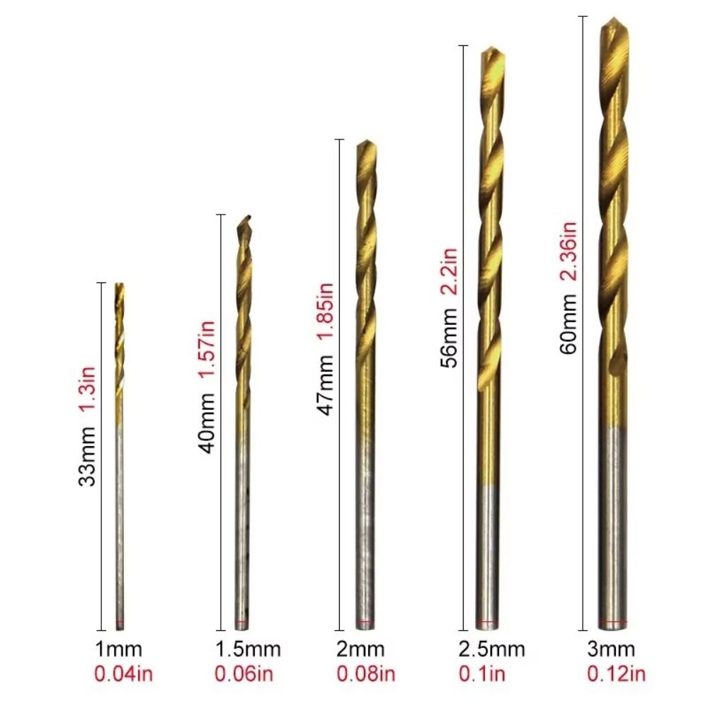 1-3mm Small Drill Bit High Speed Steel Hole Cutter Multifunctional Twist Drill Set