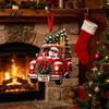 Decorative Gift Presentation Box Christmas Money Holder Ornament for Tree, Acrylic Cash Decoration with Red Notes Ribbon, Surprise Holiday