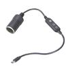 Регулируемый USB C адаптер 5V9V12V15V24V в прикуриватель автомобиля, кабель с цифровым дисплеем для камеры на приборную панель