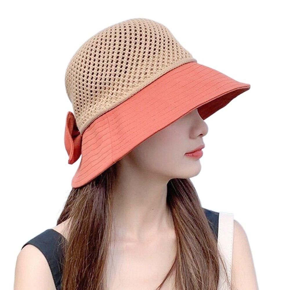 Wide Brim Bucket Hat Foldable Sunshade Hat Women Beach Cap