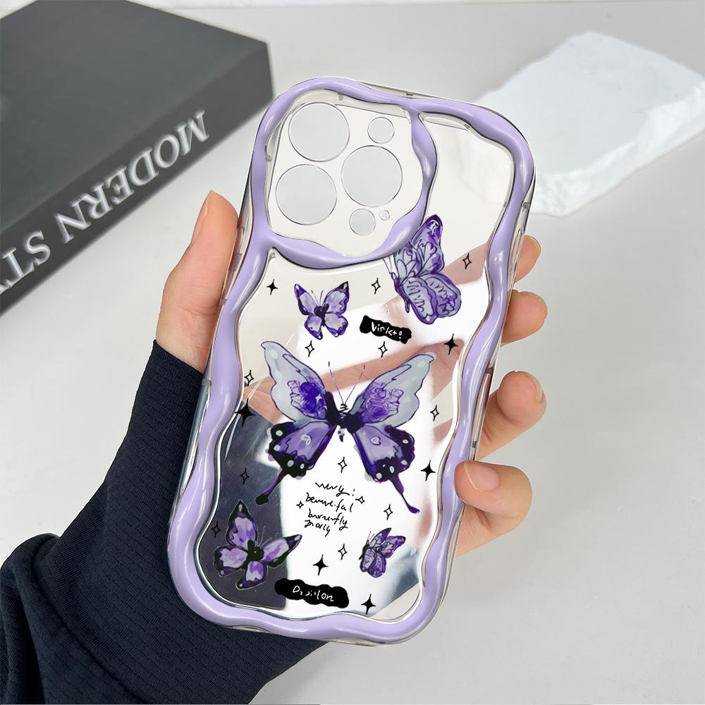 Cute Cartoon Pattern Cream Texture Casing Wavy Edge Soft Silicone Cover Phone Case for Huawei Honor Infinix Tecno iPhone