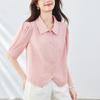 Lapel Shirt for Women Short-sleeved Summer New Design Niche Top Short Small Shirt