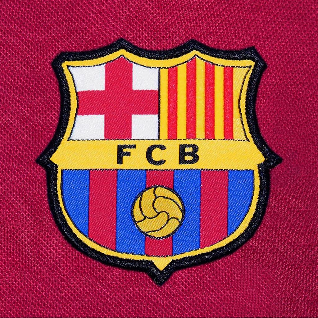 FC Barcelona Mens Crest Tipped Polo Shirt