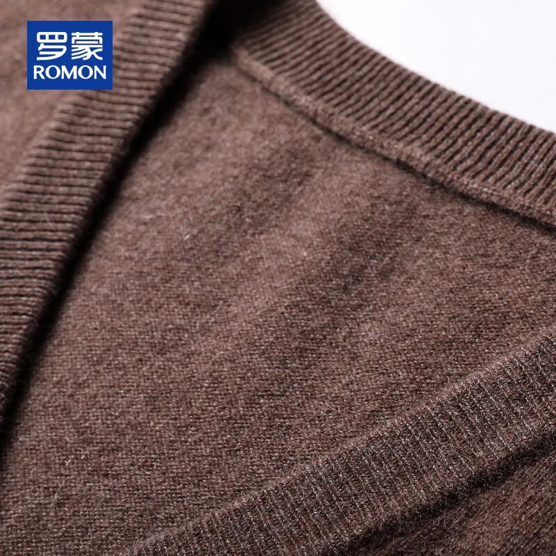 ROMON Мужской вязаный жилет с V-образным вырезом из 100% кашемира