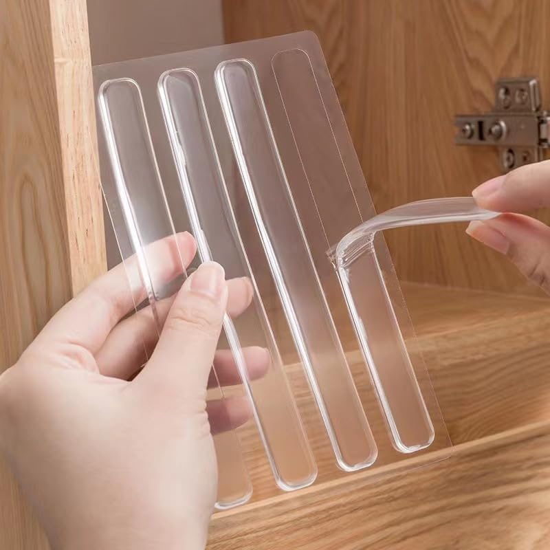 Silicone Self Adhesive Buffer Pads Refrigerator Anti-collision Strips Door Stop Furniture Cabinet Bumpers Wall Protection Pad