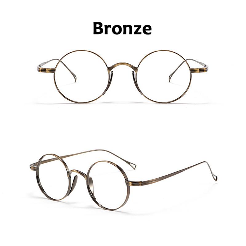 Японский стиль ручной работы реплика ретро круглые очки оправа KMN99 мужские чистый титан очки роскошные анти синий свет очки