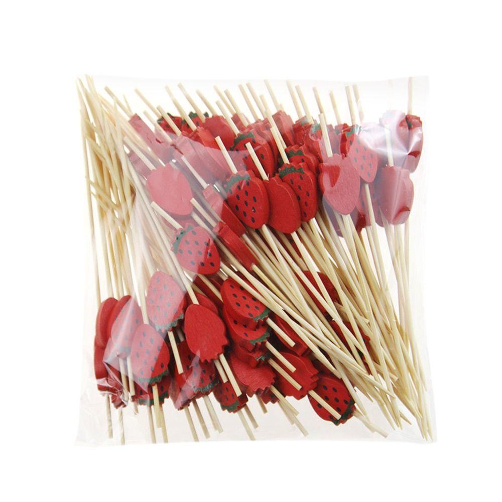 Salad Sandwich Toothpicks Fruit Sticks Handmade Toothpicks Food Fruit Cocktail Decor Bamboo Picks
