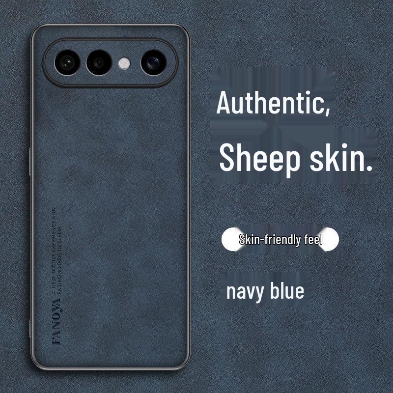 Vivo S2 Деловой чехол для телефона из кожи ягненка, ударопрочный - Однотонный
