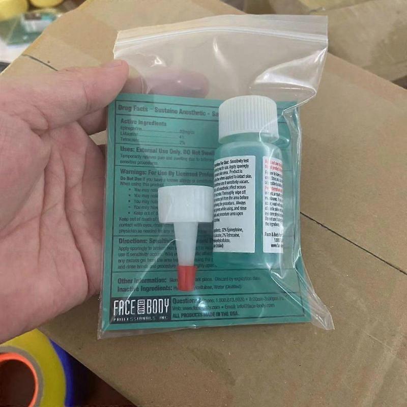 1 шт. 1,2 унции Профессиональный гель для лица и тела для поддержки татуировок Синий гель Полуперманентный для бровей и подводки Синий вспомогательный уходовый гель