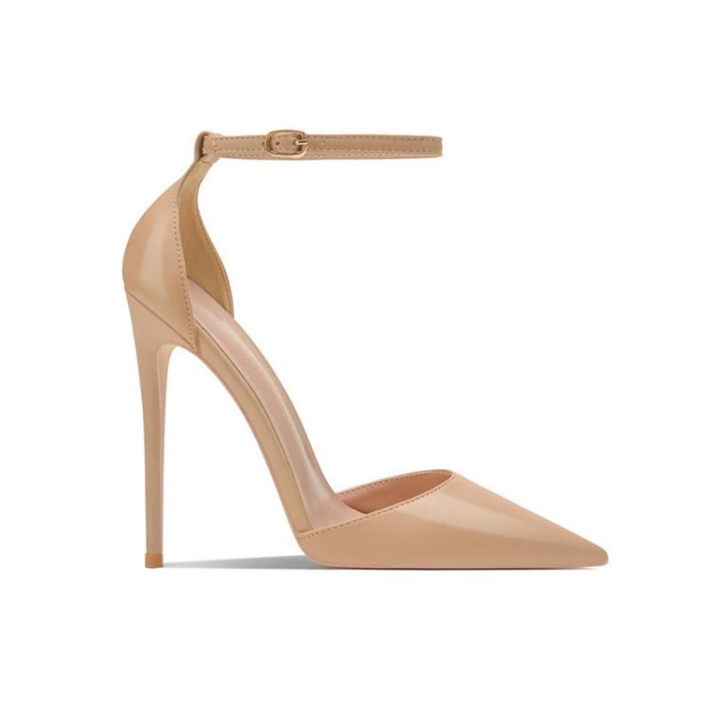 Женские туфли на высоком каблуке, роскошные, 2024, модные туфли на каблуке с пряжкой на щиколотке, 12 см, 10 см, 8 см, тонкие туфли на высоком каблуке, женские туфли Darss Party, мода