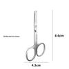 Round-Head Eyebrow & Nose Hair Trimming Scissors for Makeup, Beard, and Embroidery, Pointed Tip for Precision Beauty.