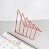 School Office Supplies Desk Storage Iron Book Stand Triangle Bookend Book Holder Record Rack