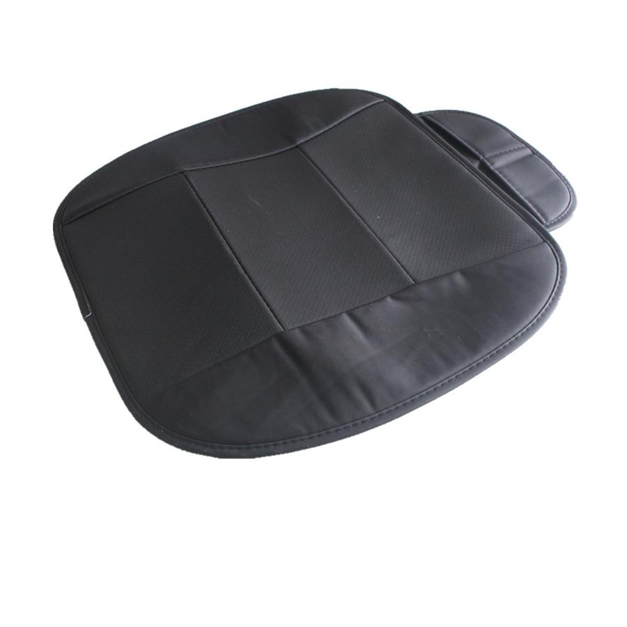 2 шт. Роскошный чехол на сиденье автомобиля из ПУ кожи, защитный чехол-подушка, черный, передний чехол, универсальный