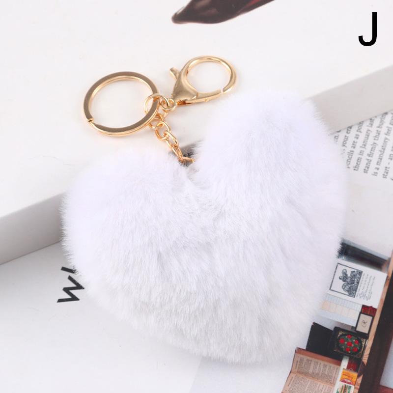 1 шт. помпон сердце любовь брелки плюшевые шарики из меха пушистая модная сумка ювелирные изделия женские украшения автомобиля