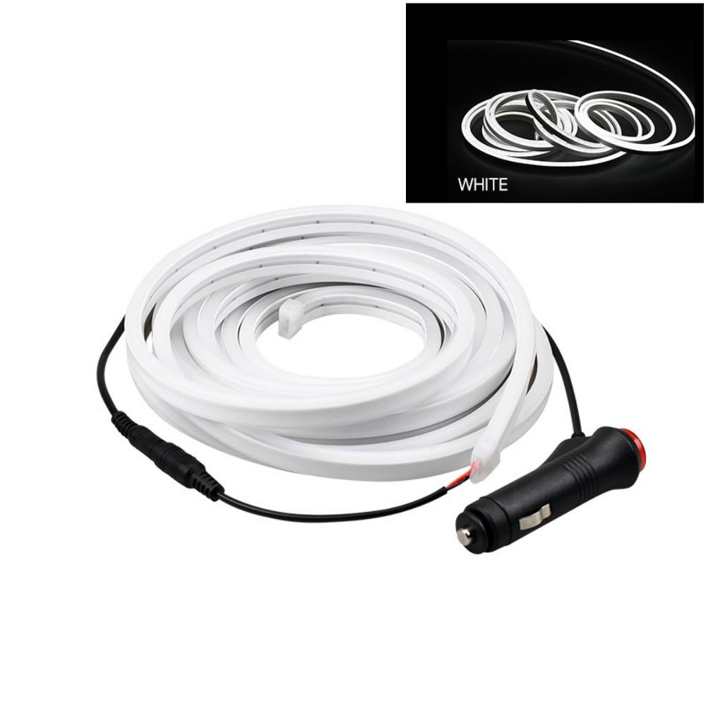 12 В 5 м автомобильная полоса атмосферных ламп для багажника 4 цвета светодиодные полосы объемного света для багажника IP65 для автомобиля Tesla Model Y 21-23