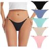 HINICE Seamless Brazilian Women's Panties, Half-Back, Cut, G-String, T-Back, Sexy, 5-Pack (Size L)