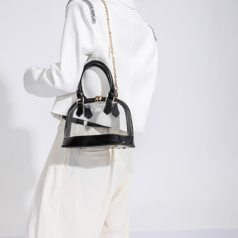 Модная прозрачная популярная сумка-ракушка Новая трендовая модная сумка-мессенджер ПВХ цепочка трендовая сумка через плечо