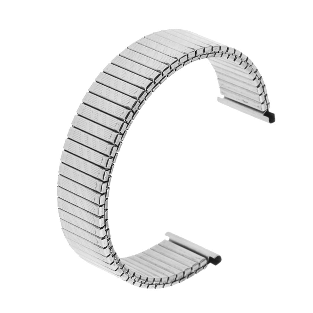 Watch Steel 18mm Stainless Spring Band Strap Bracelet Solid Link For Unisex