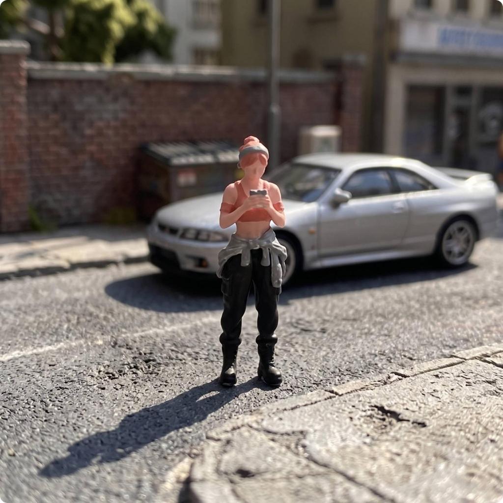 Фигурка в масштабе 1/64, смоляная миниатюра, стоящая женщина, для моделистов, хоббистов