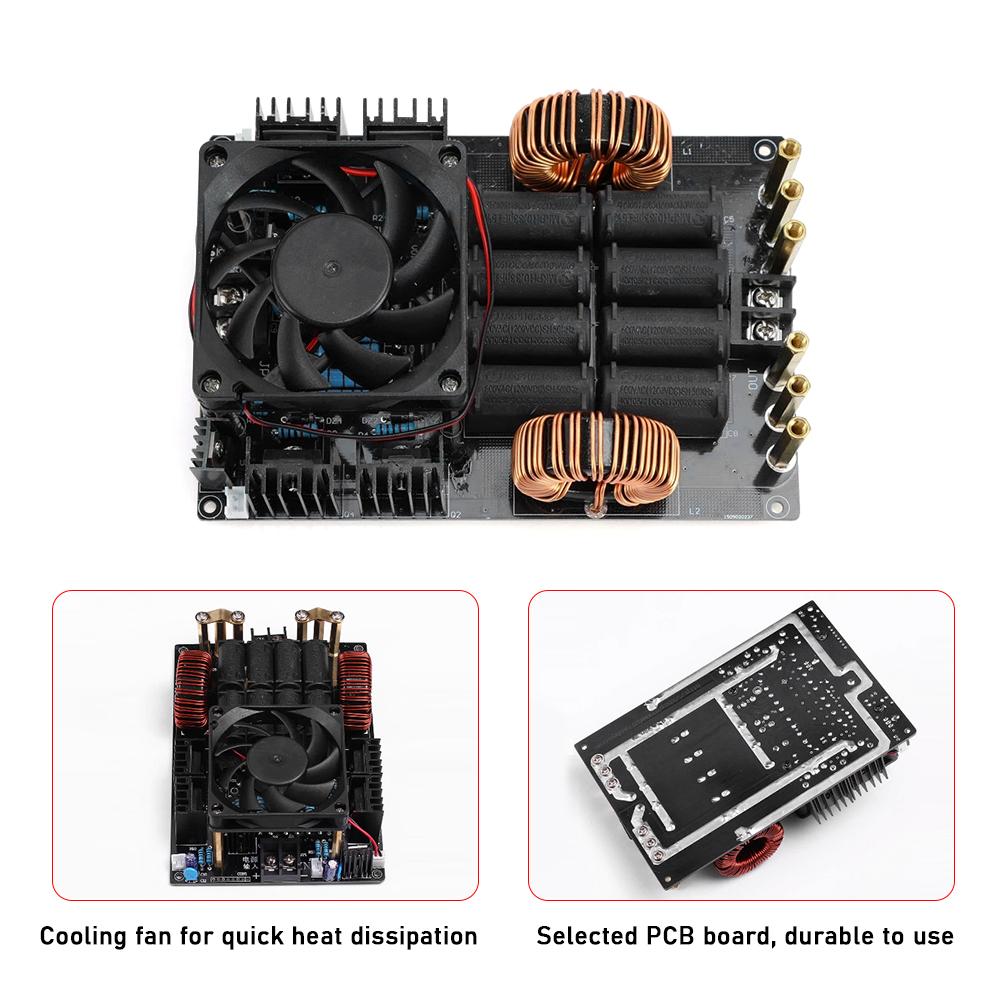 1000W 50A DC 12-40V Induction Heating Board ZVS Power Supply Module Low Voltage Flyback Driver