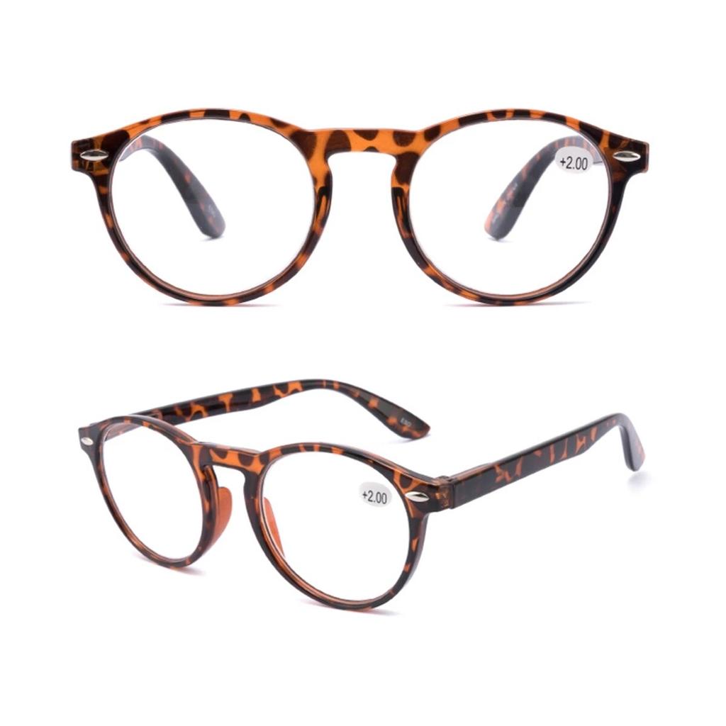Retro Reading Glasses Oval Spring Hinges Tortoise Readers +1.0 1.5 2.0 2.5 3.0