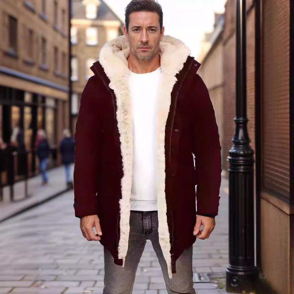 Куртка с капюшоном и встроенным мехом Pin Fur Утолщенная термокуртка