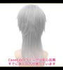CaseEden Cosplay Wig, Short, Long Nape, Heat-Resistant, Silver-Gray Hair, Includes 2 Wig Nets