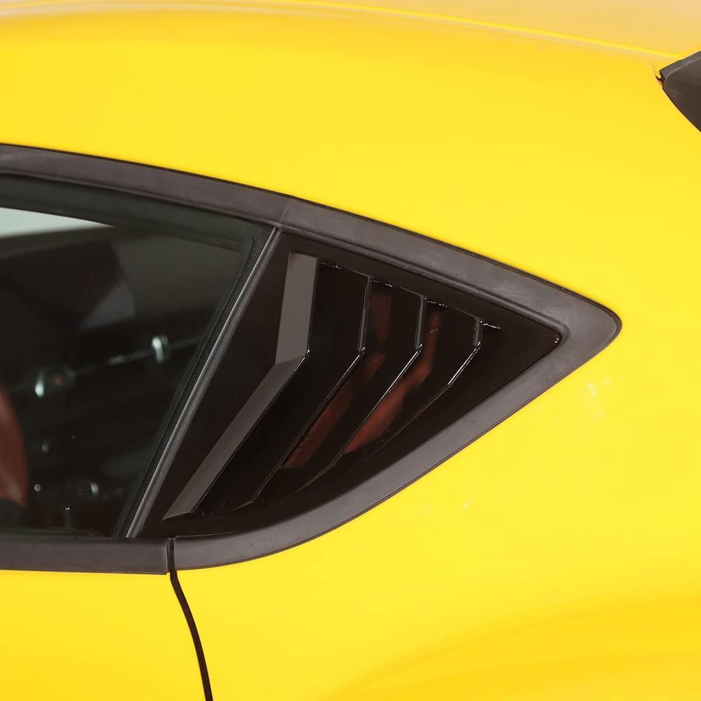 DIYUCAR Car Rear Window Rear Vent Window Car Shutter Side Vent Cover for Toyota Supra GR A90 A91 MK5 Shutter, Louvers, 2019-2022 (Black)