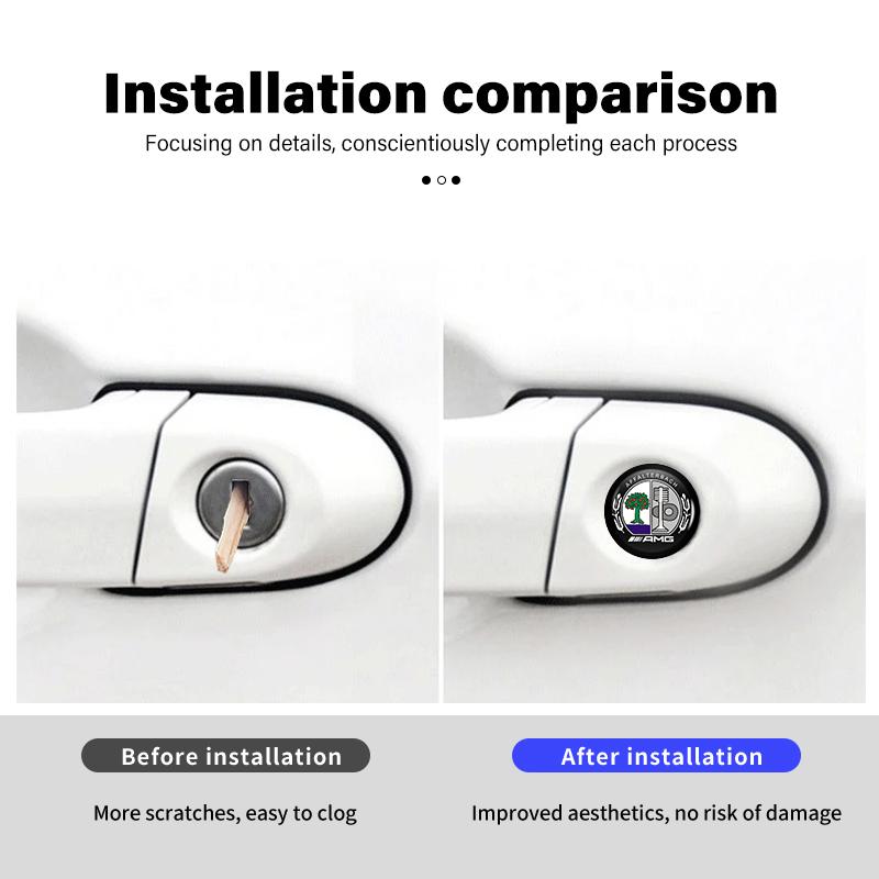 PAD5 For AMG 8/12/20PCS Car Remote Control Key Badge Emblem Stickers Decorat Accessory Benz B-CLASS C-CLASS GLC GLE GLK W190 W201