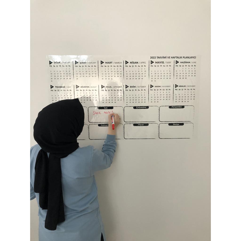 2023 Годовой планировщик Ежегодный планировщик Умная бумажная доска Доска для письма + ручка 100x56 см Модель 3