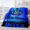 Inter Milan Customize Text Blanket Cozy Customizable Blanket Ultra-Soft Versatile for Picnics Office Living Room Seaside Ideal for All Seasons