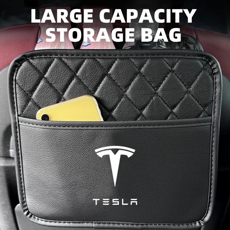Автомобильная наклейка 2025 Новый Tesla Большая емкость Портативная сумка для хранения Автомобильное сиденье Хранение Упорядочивание Задний интерьер Для Tesla Roadster Модель S