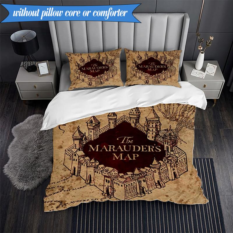 Magic School Adventure 3pcs K-pop music group Bedding set,Ideal for Bedroom, Dormitory,Including Duvet Cover And 2pcs Pillowcases,Fan gifts