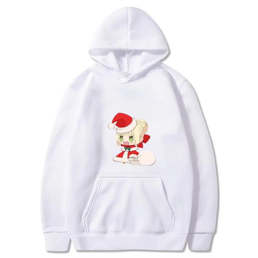 Chibi Santa Pullover Hooded Pullover Sweatshirt Printed Hoodie Street Fashion Trend Versatile Comfortable Casual Men's Clothing