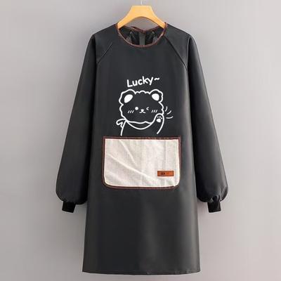 Рабочий комбинезон для кухни и кейтеринга, утолщенный рабочий фартук, водонепроницаемый фартук, фартук с длинными рукавами, мультяшный маслостойкий фартук