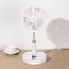 Portable Telescopic Desktop Fan Folding Atomizing Hydrating LED Fan USB Charging
