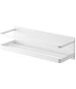Yamazaki Magnetic Bathroom W28 X X Mist Bathroom with Product 4237 Rack, Wide, White, Approx. D9.5 H8cm, Design, Storage, Hooks, Number