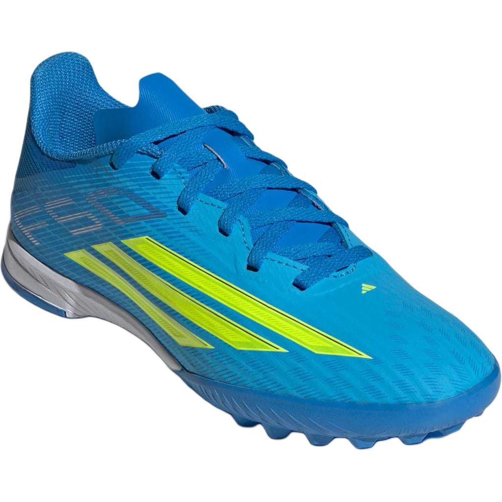 adidas F50 Лига Удобные Дышащие Поддержка Высокие Футбольные Бутсы Глянцевая Отделка Синий Детские JR9017