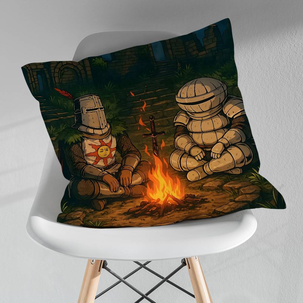 Cool DDark SSouls Game Throw Pillow Case Living Room Sofa Cushion Cover For Home Bedroom Decoration Protector