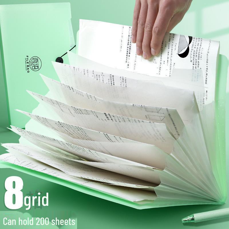 Папка-гармошка большого размера формата А4 для студентов с 5–12 отделениями для документов и файлов.