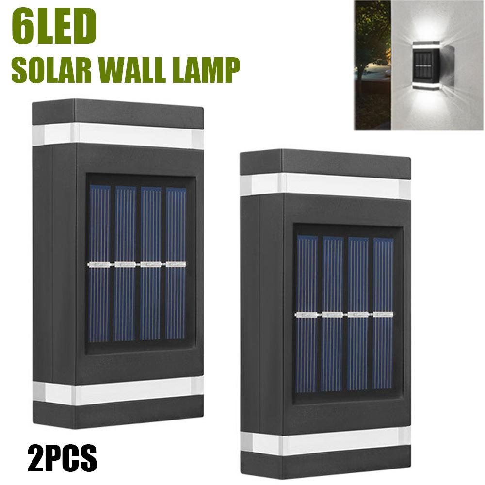 Настенный светильник на солнечных батареях, уличный водонепроницаемый светильник на солнечной энергии, освещающий вверх и вниз, украшение для дома, сада и двора, уличные солнечные лучи