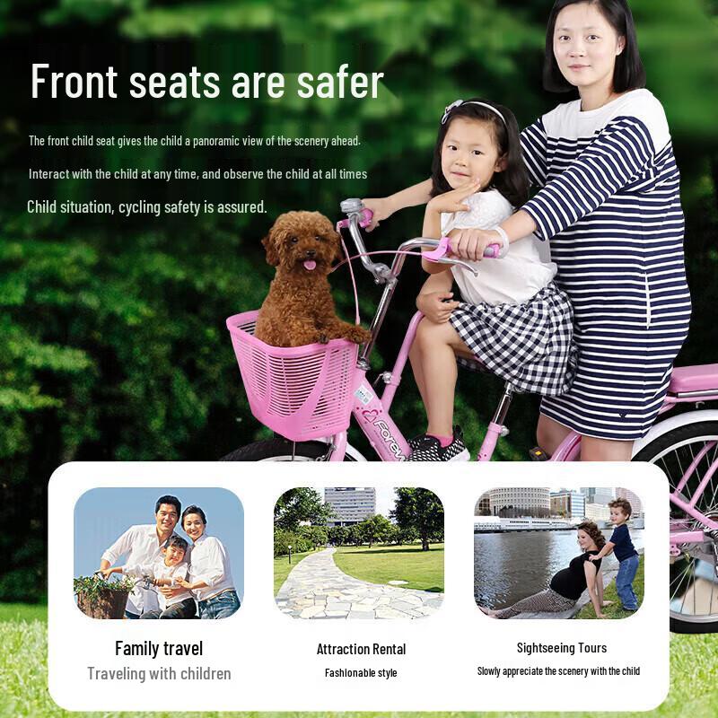 Yongjiu Parent-Child City Commuter Bike with Front Child Seat