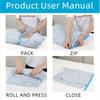 Дорожный багаж, скрученный вручную вакуумный компрессионный мешок, прозрачный мешок для хранения одежды, экономящий место в доме, упаковочный мешок