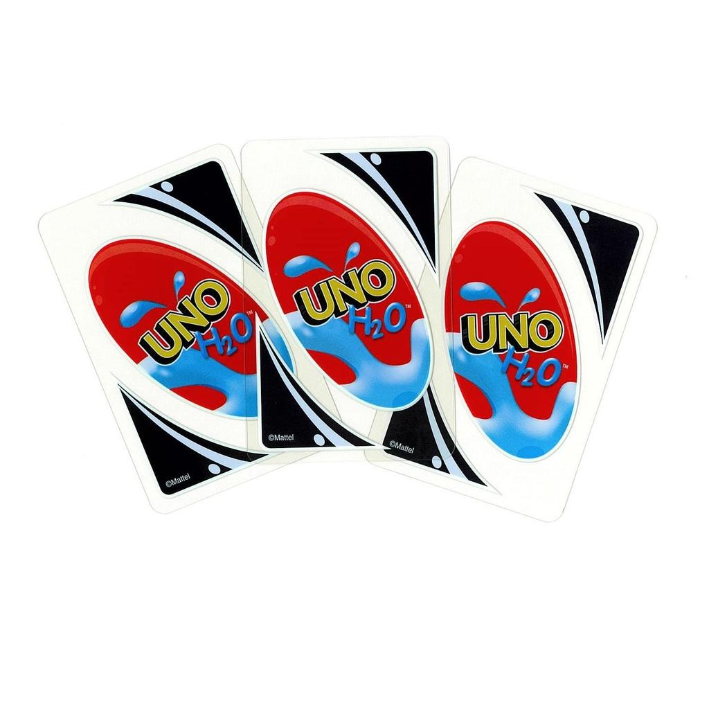 Mattel Games Водонепроницаемая карточная игра UNO H2O для использования на открытом воздухе для возраста 7 лет и старше, 2-10 игроков, (HMM00)