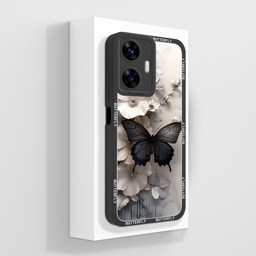 Красивые чехлы для телефона в форме сердца любви для Realme C55 C35 C25 C20 C15 C11 C21Y C25Y Мягкий жидкий силиконовый бампер Противоударный защитный чехол для Realme Casing