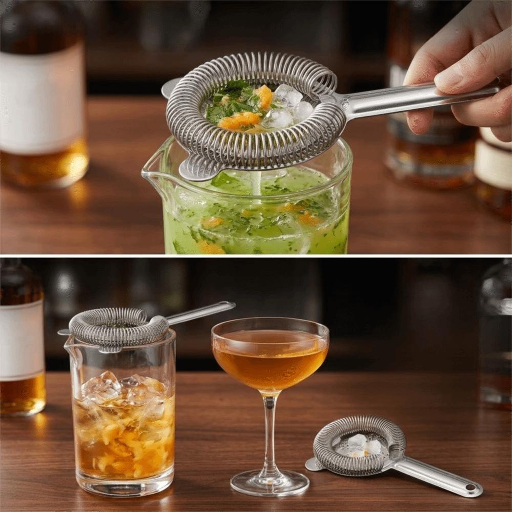 Anti Rust Drink Strainer High-Density Spring Ice Strainer Ergonomic Bar Strainer Restaurants