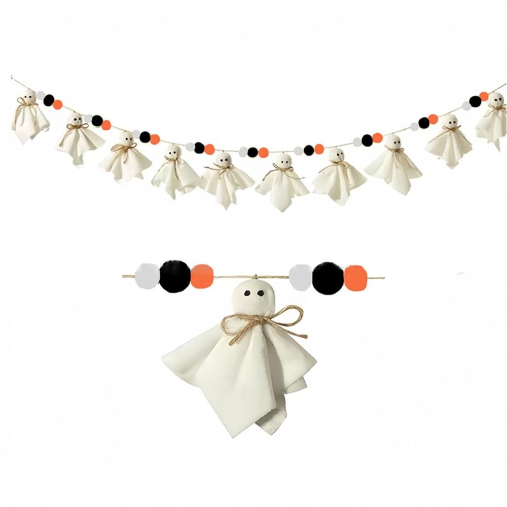 Забавная 84-дюймовая жуткая гирлянда-пентант на Хэллоуин, многоразовая, для самостоятельного изготовления, подвесная гирлянда-призрак, длинная подвесная декорация на Хэллоуин, для помещений