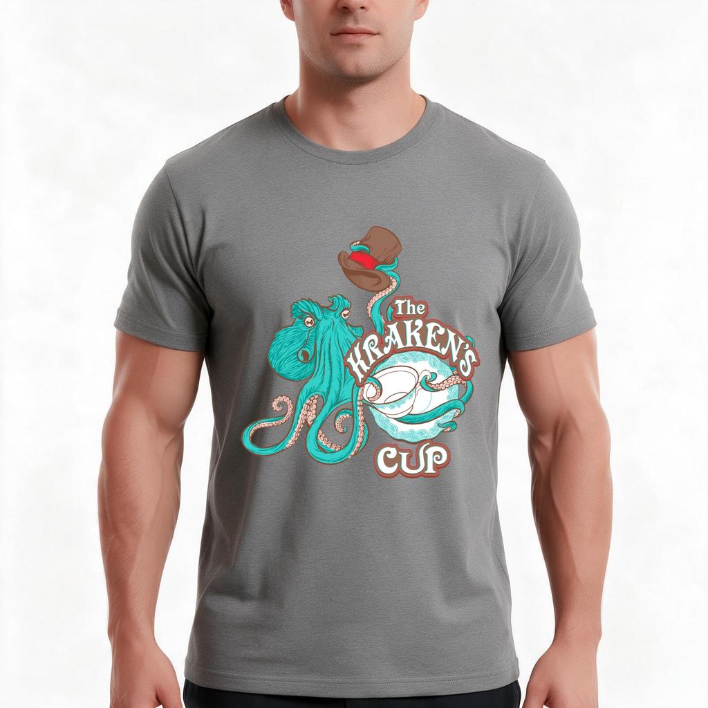 The Krakens Cup Logo Tshirt Summer Casual Cotton Tee Oversized Streetwear Tops Vintage Graphic Print Unisex Unisex Unisex
