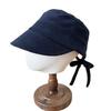 Retro bow equestrian hat women's widened brim shows a small face without makeup artifact big head circumference versatile commuter cover face duck ton